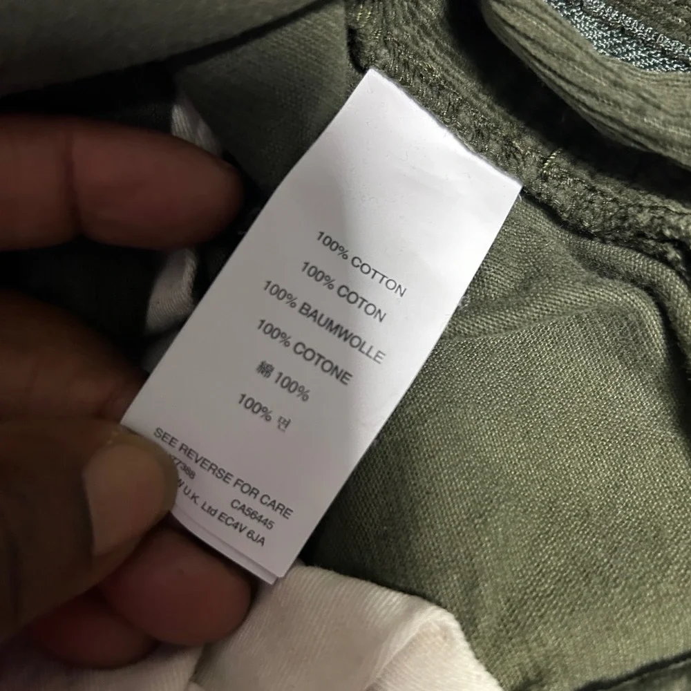 J.Crew Mens Slim Straight Corduroy Pants Olive Green 34x34 5-Pocket Casual